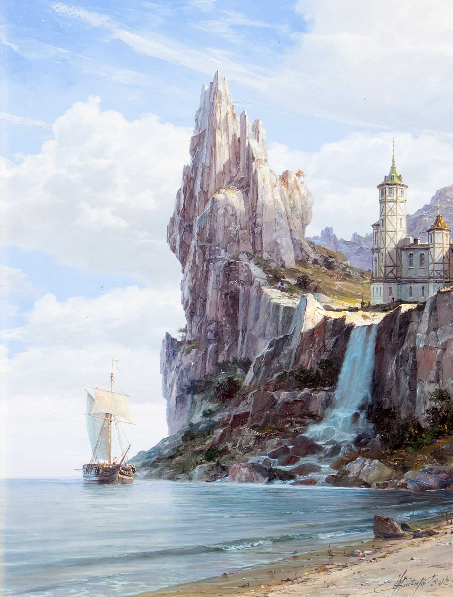 Chernenko-059-ship_sea_castle_rock_falls-b