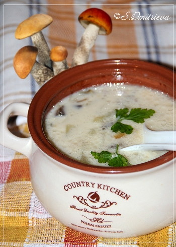 грибной с плавленныс сыром
