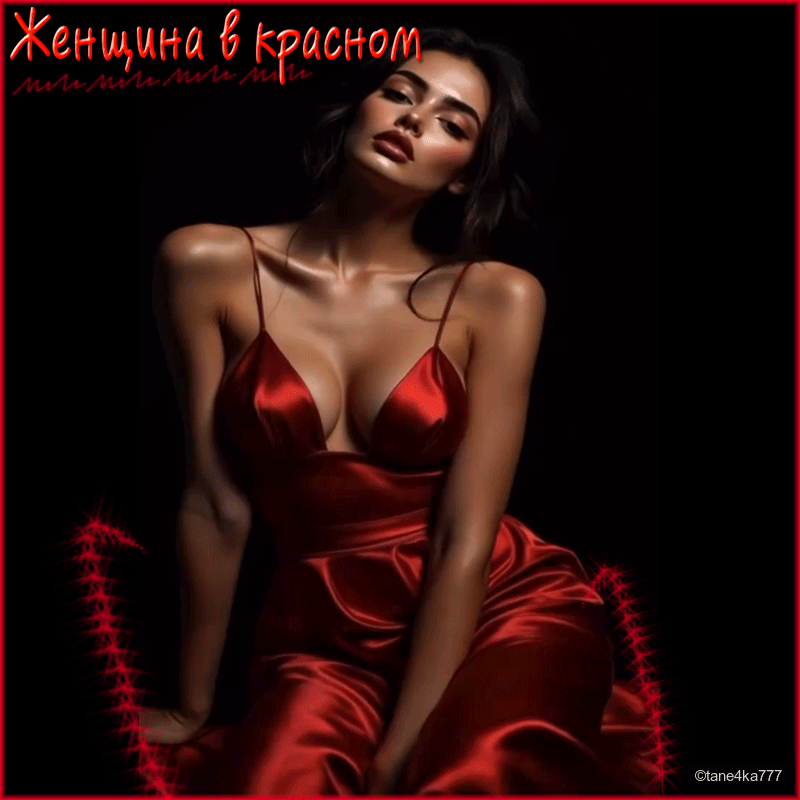 Коллаж от tane4ki 777 "Женщина в красном"