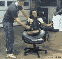 Leaf Blower Chair Ride