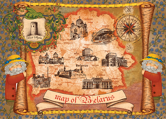 Damavik map of Belarus