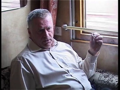 В агитационном поезде Жириновский