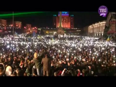 ''Гімн України'' 200 тисяч людей на #Євромайдан #Euromaidan #Евромайдан
