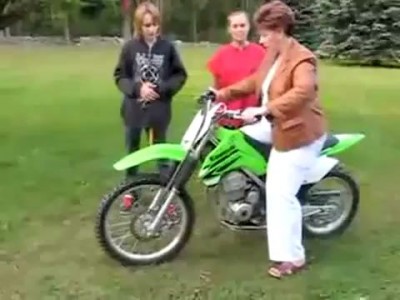 Never let Mom ride the motorcycle (crash)