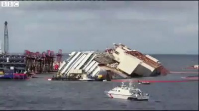 Time lapse of Costa Concordia salvage operation