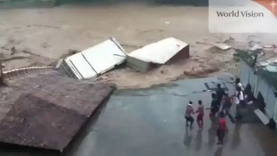 Man just barely survives deadly flood
