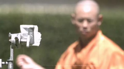 Shaolin Monk Throwing Needle Through a Piece of Glass 2