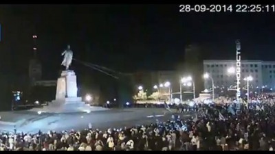 В Харькове снесли памятник Ленину. 28.09.2014