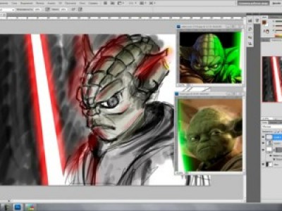 Dark Side Yoda Speed Painting