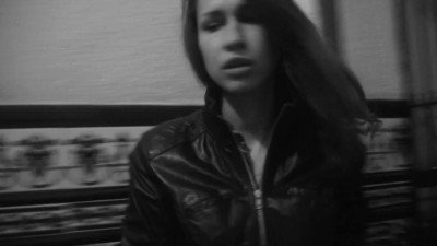 black and white room