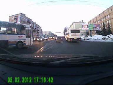Дтп на Удмуртской, Приора и Автобус, после столкновения