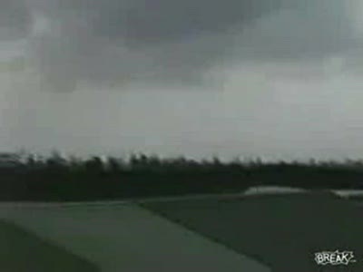 Lightning Strikes Airplane During Takeoff