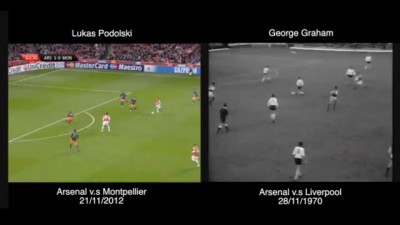 Lukas Podolski's Montpellier Goal v.s George Graham's Liverpool Goal
