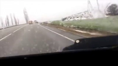Lightning Strikes Car That Robbed Church in St. Petersburg, Russia -- Dash Cam Footage