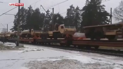 Поезд с танками армии США проехал по Латвии
