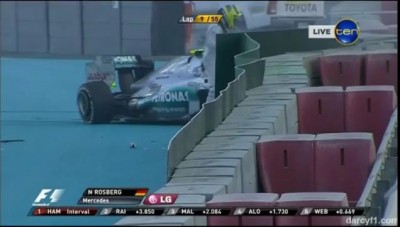 F1 Abu Dhabi 2012 Rosberg Crashes Karthikeyan