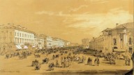 1.Премацци Л. О., Панорама Невского у Гостиного двора. 1850