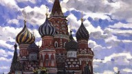 Андрей Петрович. Храм Василия Блаженного. Холст, масло