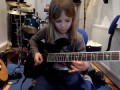 8 year old The Mini Band guitarist Zoe Thomson working on Stratosphere by Stratovarius.
