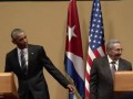 Obama and Castro share awkward end to joint press conference