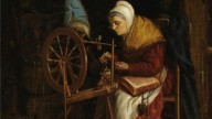 Grandma’s Spinning Wheel.Stephen James Ferris (1835 – 1915)