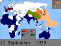 Вторая мировая война на карте мира по дням