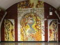 6.Мозаика в метро Бухарестская. Панно Осень в парке