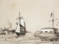 44.Август Бри. Рисунок-Андре Дюран. «Вход на рейд Кроншт?