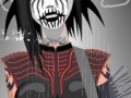 Bass guitar girl with corpse paint
