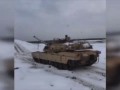 Танк ВС США M1 Abrams в зимнее время