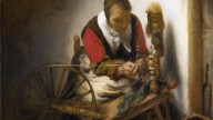 A Woman Spinning - Nicolas Maes.