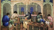 . М. Баканов. Хохломские художники за работой. Палех, 1929