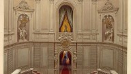 барона А. Л. Штиглица. Главная лестница. Акварель и бел?