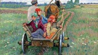 9. Едут. Богданов-Бельский Николай Петрович