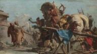 Giovanni Domenico Tiepolo.Building of the Troyan Horse.