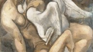 Louis Bouquet, Léda carrée, 1923, huile sur toile, 90 x 90 cm, collection particulière.1923