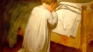 EASTMAN JOHNSON (American, 1824-1906). Child at Prayer