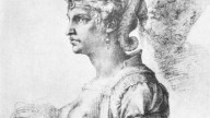 Life_of_Michael_Angelo,_1912_-_Young_Woman_Wearing_a_Helmet