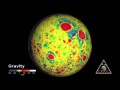Гравитационная карта Луны, созданная аппаратом GRAIL
