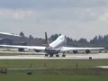 Cargolux 747-8 freighter (CLX789) delivery- crazy take off and wings swing-bye