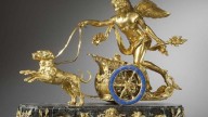 эмаль на меди, бронза с позолотой.  Кабинет часы. Vienna_Aust