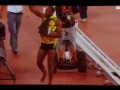 Chinese Cameraman falls on Usain Bolt after Men's 200m Final IAAF 2015