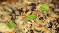 свинина с грибами и сыром