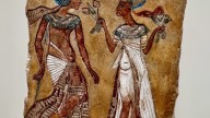 Relief,__Stroll_in_the_Garden__of_a_royal_couple,_circa_1335_BC,_18th_Dynasty,_painted_limestone,_Ä