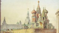 Карл Иванович. Храм Василия Блаженного. Бумага, акваре