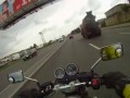 Наказатель на байке Aggressive biker punishes RoadRage