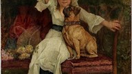 GIRL & PUG DOG