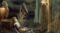 Lancelot at the Chapel of the Holy Grail by the Pre-Raphaelite painter Edward Burne-Jones.1870