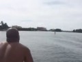 Briggs taunts Wlad at sea, creates wake that knocks champ into the water