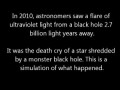 The star got into a black hole
